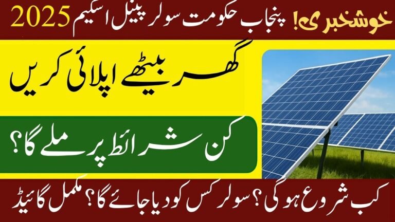 Punjab Government’s Solar Panel Scheme 2025 