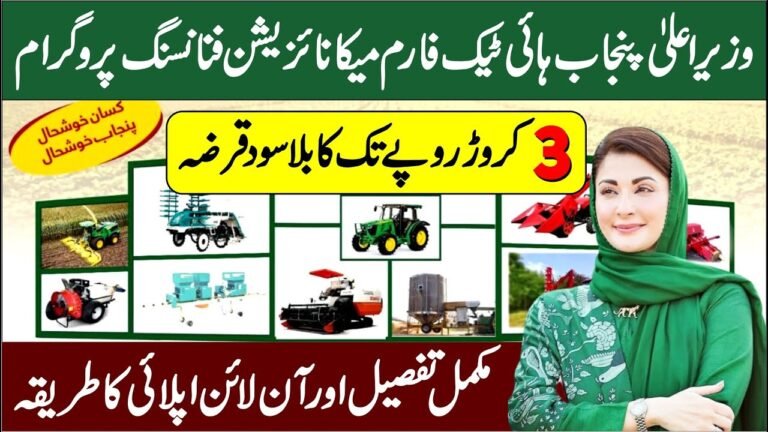 CM Punjab High-Tech Farm Mechanization Finance Program 2025 – Apply Online, Eligibility & Benefits
