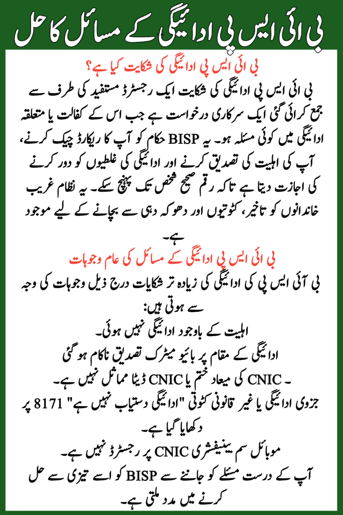 How to File a BISP Payment Complaint