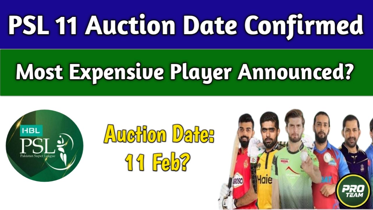 PSL 11 Auction Date Confirmed: Who Will Be the Most Expensive Player in 2026?